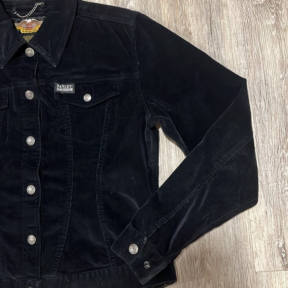 Harley Davidson Black Corduroy Jacket - Picture 5 of 15